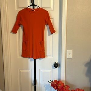 Orange 3/4 sleeve long top